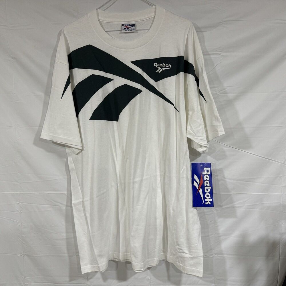 Reebok Kamikaze Green Big Logo T Shirt Mens Size XL Made in USA Shawn Kemp